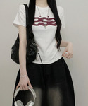 tシャツ 半袖 ロゴプリント 半袖Tシャツ レ...の詳細画像1