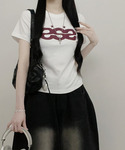 tシャツ 半袖 ロゴプリント 半袖Tシャツ レ...の詳細画像2