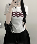 tシャツ 半袖 ロゴプリント 半袖Tシャツ レ...の詳細画像4