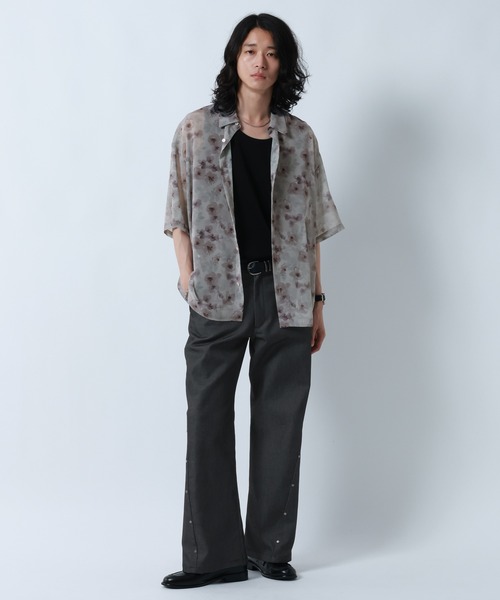 RAGEBLUE（レイジブルー） ワイドパンツ スラックス CURVE SEAM RIVET