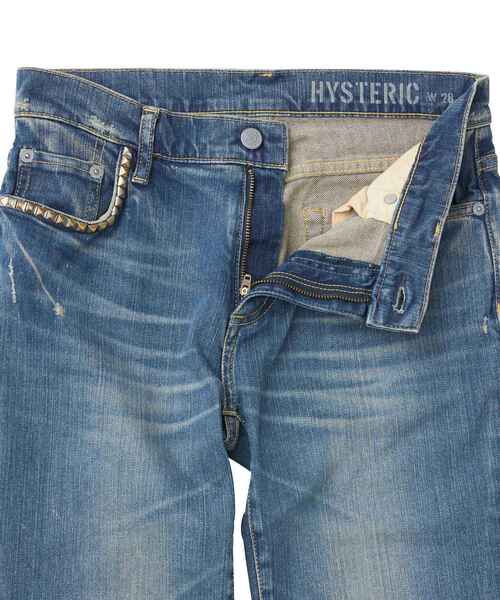 「HYSTERIC GLAMOUR」 スキニーデニムパンツ 28inch インディゴブルー レディース_画像4