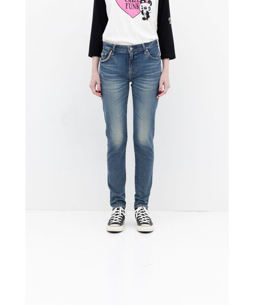 「HYSTERIC GLAMOUR」 スキニーデニムパンツ 28inch インディゴブルー レディース_画像6