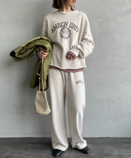 「AMERICANA」 スウェットパンツ ONE SIZE ネイビー レディース_画像2