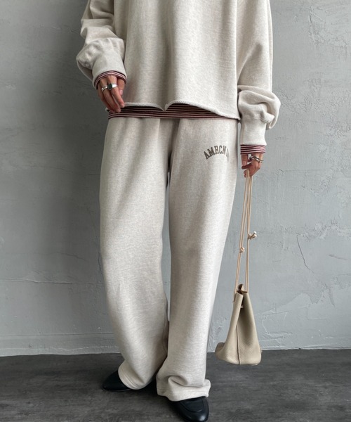 「AMERICANA」 スウェットパンツ ONE SIZE ネイビー レディース_画像3