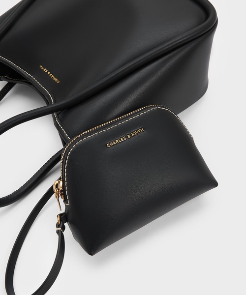 「CHARLES & KEITH」 2WAYバッグ M ブラック レディース_画像9