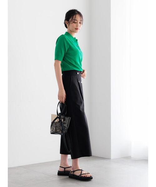 「Te chichi」 クロップドパンツ S ネイビー レディース_画像5