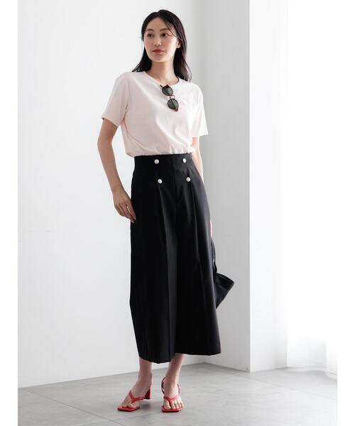 「Te chichi」 クロップドパンツ S ネイビー レディース_画像6