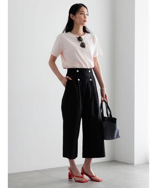 「Te chichi」 クロップドパンツ S ネイビー レディース_画像7