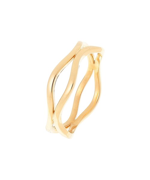 COCOSHNIK k10リング　12号 COCOSHNIK 指輪 リング K10ダブルウェーブ レディース : ZOZOTOWN