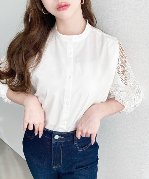 専用　　美品　レース 長袖ブラウス ブラウス レディース 40代 春夏新作 オシャレブラウス 白レースシャツ