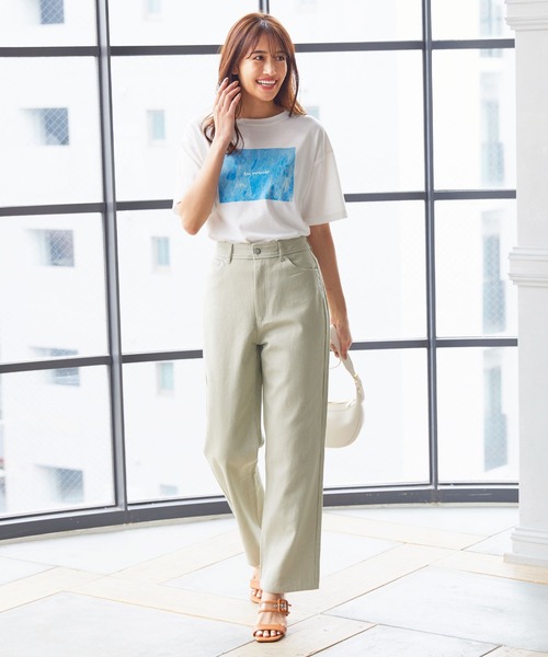 マイストラーダ　オリーブ色 ワイドパンツ 34 マイストラーダオリーブ色 ワイドパンツ 34