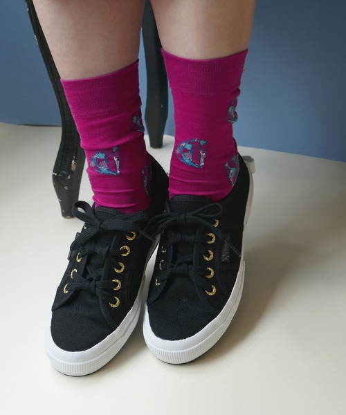 love by e.m.×SUPERGA スニーカー　リボン　ブラック SUPERGA スニーカー SUPERGA×LOVE BY e.m.バックリボン