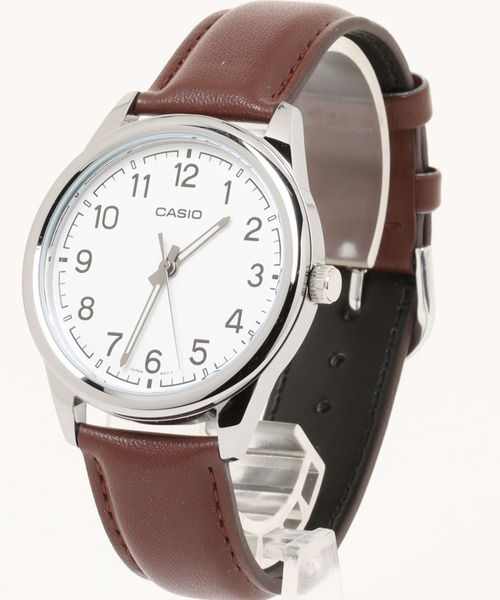 腕時計 CASIO カシオ/ ベーシックアナログ 日本製クォーツ レザーバンド 日常生活防水 //// MTP レザーシリーズ メンズ レディースの画像