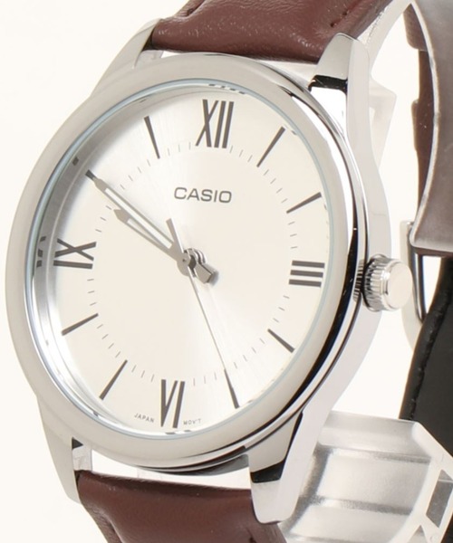 腕時計 CASIO カシオ/ ベーシックアナログ 日本製クォーツ レザーバンド 日常生活防水 //// MTP レザーシリーズ メンズ レディースの画像