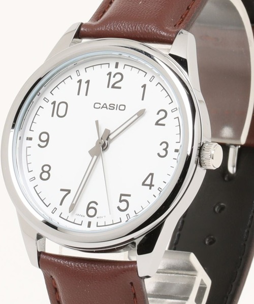 腕時計 CASIO カシオ/ ベーシックアナログ 日本製クォーツ レザーバンド 日常生活防水 //// MTP レザーシリーズ メンズ レディースの画像
