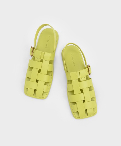 CHARLES ＆ KEITH サンダル メタリックバックルケージド