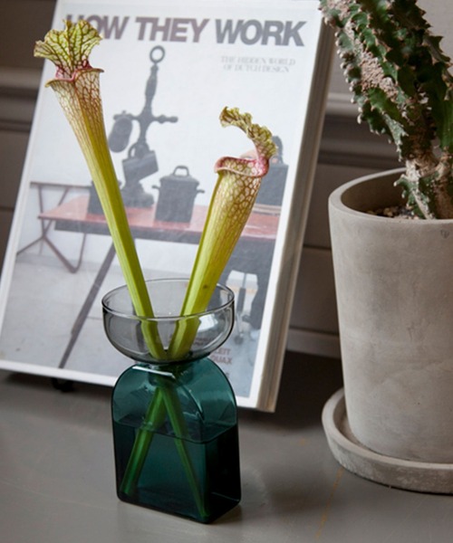 amabro（アマブロ） 花瓶 TWO TONE VASE ツートーン ベース ガラス