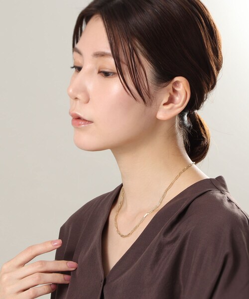 COCOSHNIK（ココシュニック） ネックレス K18中空イタリアングメット