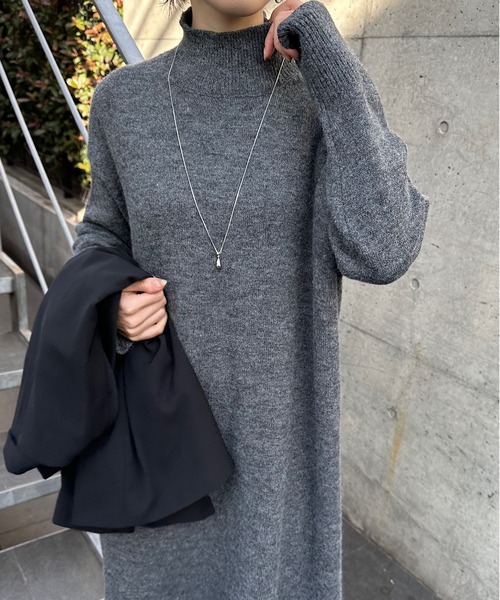 ワンピース 人気のアルパカタッチシリーズ バックスリットニットワンピース オンライン限定 手洗い可 Zozotown Yahoo 店 通販 Yahoo ショッピング