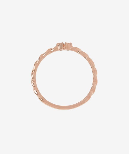 bloom ピンキーリング　K10 プチダイヤ BLOOM（アクセサリー） 指輪 リング K10 ピンクゴールド