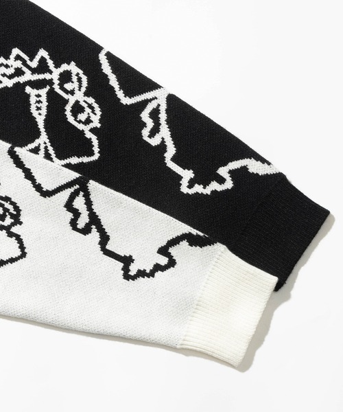 カーディガン HOOK -original- 激かわワニCUTTE 総柄イラスト