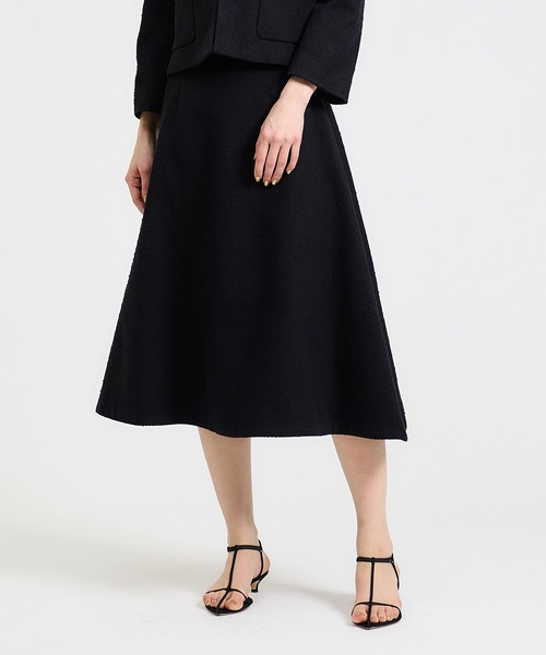 スカート ESTNATION / コットンネップツイードフレアスカート  