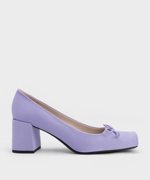 くるみもち  CHARLES & KEITH スクエアトゥ パンプス 25 CHARLES ＆ KEITH パンプス ボウスクエアトゥ : ZOZOTOWN Yahoo