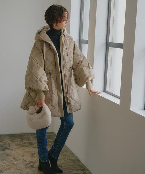 RUIRUE BOUTIQUE ダウンコート ダウンジャケット ファイバー