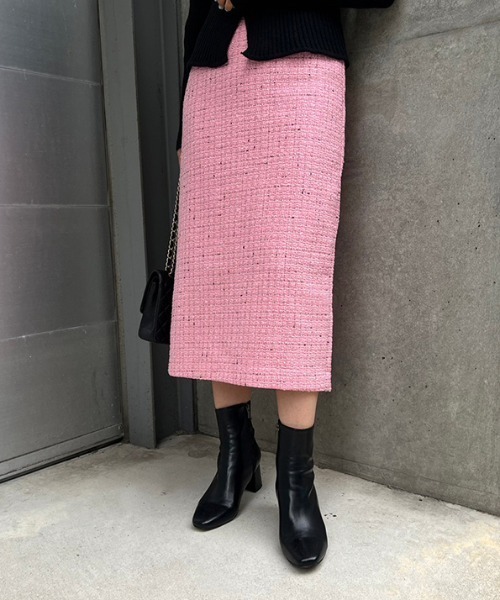 MODE ROBE（モードローブ） スカート ツイードペンシルスカート