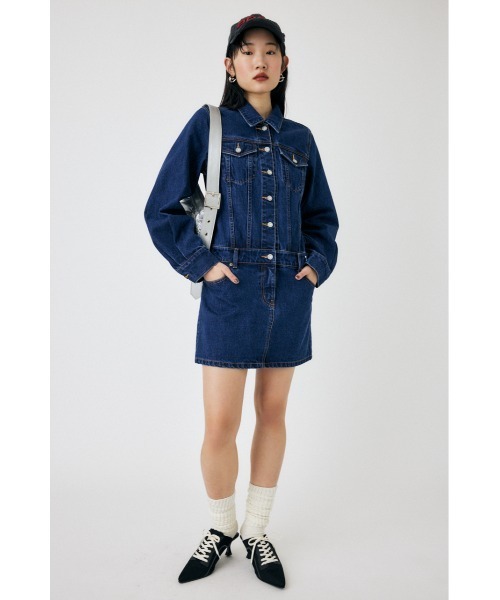 MOUSSY ワンピース LOW WAIST DENIM MINI ドレス : ZOZOTOWN