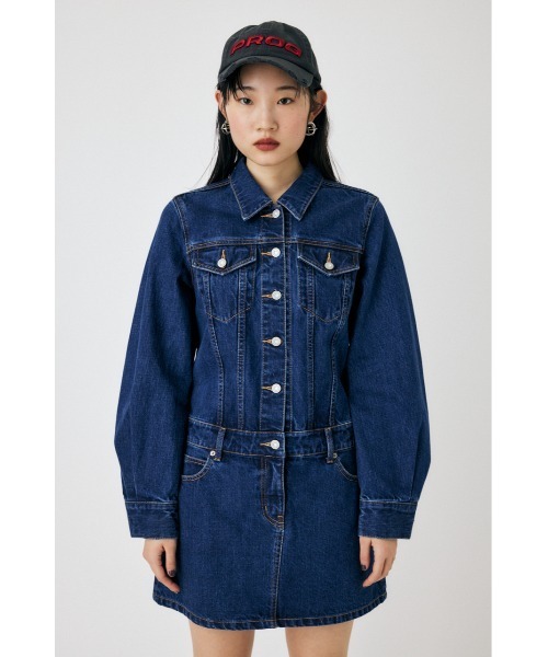 MOUSSY ワンピース LOW WAIST DENIM MINI ドレス : ZOZOTOWN