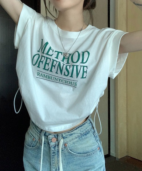 HALEY PESCA tシャツ HALEY PESCA/Y2K ショート丈サイドド HALEY PESCA tシャツ HALEY PESCA/Y2K ショート丈サイドド