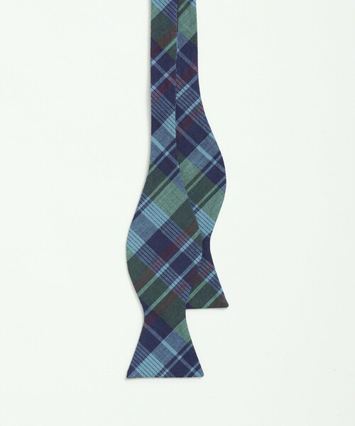 【新品】Brooks Brothers コットン/シルク マドラスチェックタイ シルク ブリティッシュ フラワードット プリントタイ | Brooks