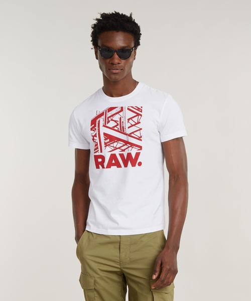 tシャツ Tシャツ メンズ RAW. CONSTRUCTION T-SHIRT/グラフィックロゴT｜zozo｜06