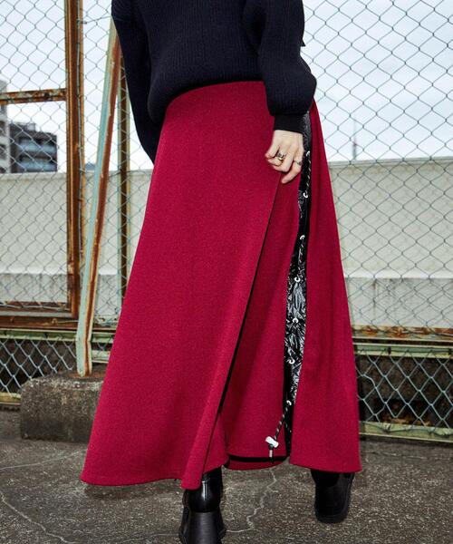 PAMEO POSE」 フレアスカート FREE カーキ レディース : 82218320  