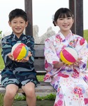 浴衣 甚平 上下セット キッズ 子供 男の子 女の子の詳細画像3