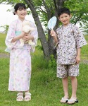 浴衣 甚平 上下セット キッズ 子供 男の子 女の子の詳細画像2