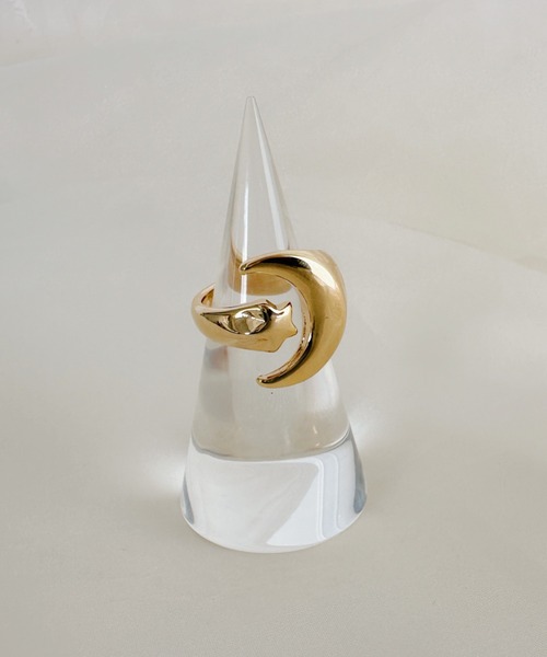 新品未使用　SYKIA 真鍮ムーンストーンヘアフォーク 新品未使用 SYKIA 真鍮ムーンストーンヘアフォーク