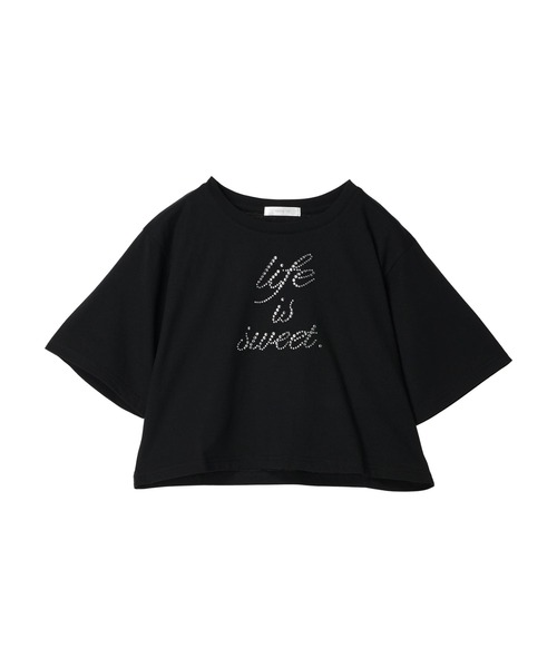 katie ラインストーン パフスリーブ Tシャツ katie ラインストーン パフスリーブ Tシャツ