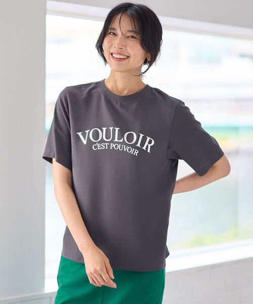 ANY（エニィ） uvカット tシャツ 半袖 「WEB限定」ジョーゼットロゴ