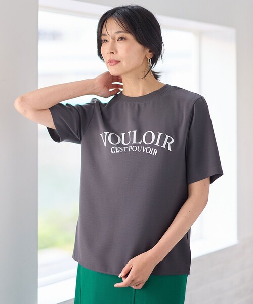 ANY（エニィ） uvカット tシャツ 半袖 「WEB限定」ジョーゼットロゴ