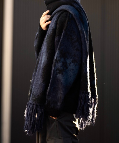 CLEL マフラー 「CLEL」Mohair Blend Shaggy Design Large