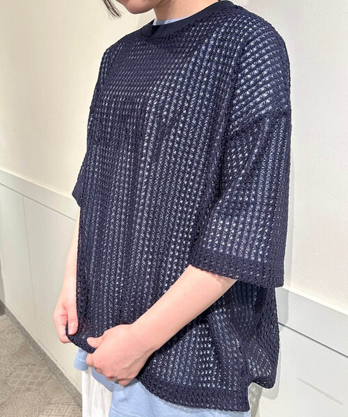 i*☆様 journal standard luxe メッシュレースTシャツ　ネ JOURNAL STANDARD LUXE tシャツ Tシャツ メッシュレース クルー