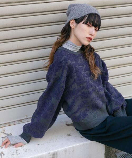 KBF（ケービーエフ） ニット セーター マーブルジャガードニット