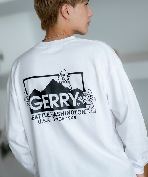 tシャツ 「SIDEWAY STANCE×GERRY」別注コラボ ロゴ プリント 長袖Tシャツ メンズ レディース | GERRY