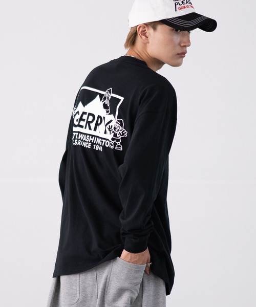 tシャツ 「SIDEWAY STANCE×GERRY」別注コラボ ロゴ プリント 長袖Tシャツ メンズ レディース | GERRY | 21