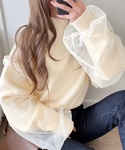 ニット セーター ふわっと広がる洗練カジュアル...の詳細画像1
