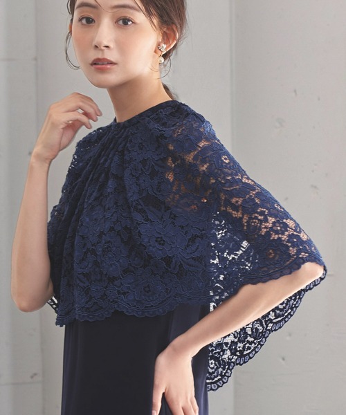 【早い者勝ち❗️】【24時間以内発送】マーメイドドレス　ケープ　M GIRL DRESS FOR NOW ドレス レース ケープスリーブ マーメイド ロング