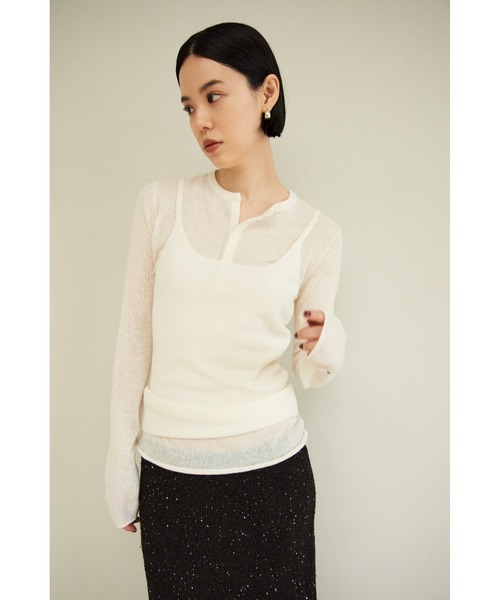 MIESROHE ニット セーター レイヤードモヘアニットTOPS レディース 