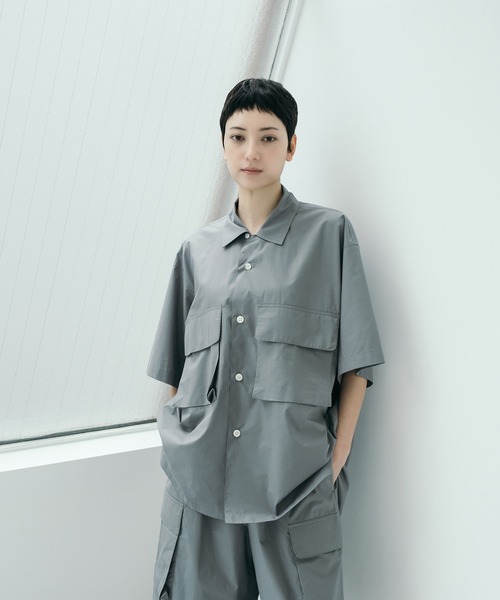 WITH OR WITHOUT シャツ Utility Short Sleeve Silk Shirt